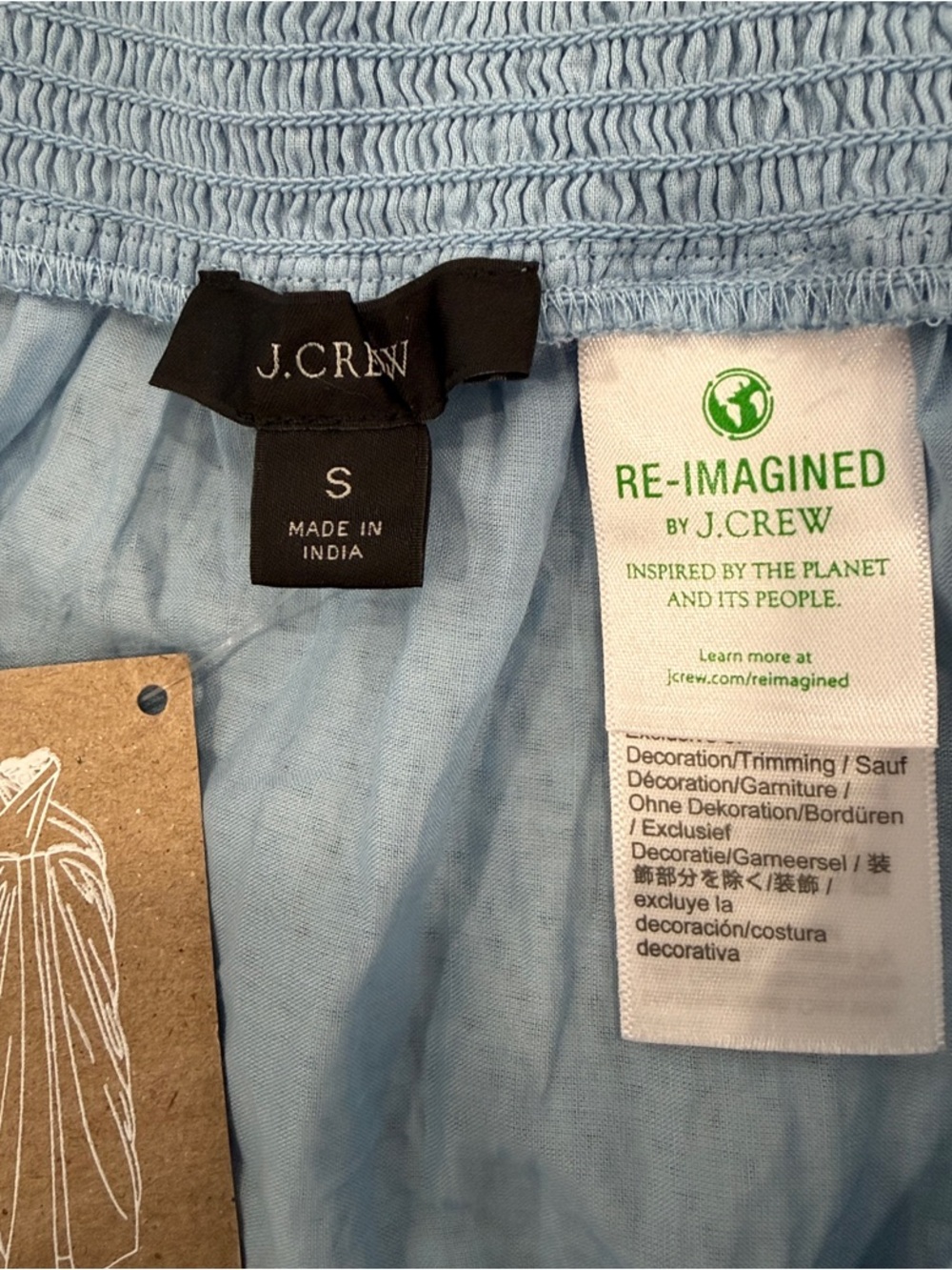 J. Crew Pale Blue Beach Sarong - Picture 2 of 16